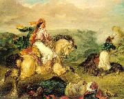 Eugene Delacroix Mounted Greek Warrior china oil painting artist